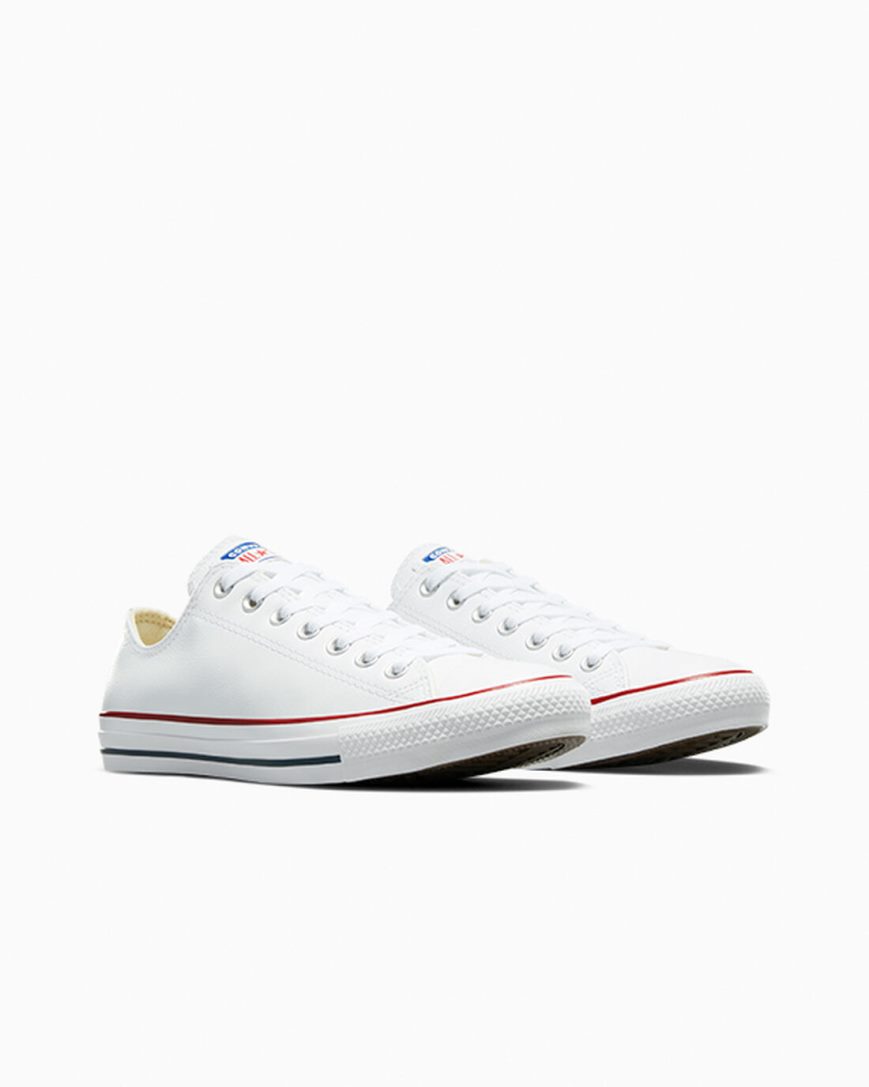 Tenisky Nizke Converse Chuck Taylor All Star Kozene Panske Biele | SK RAH11I9